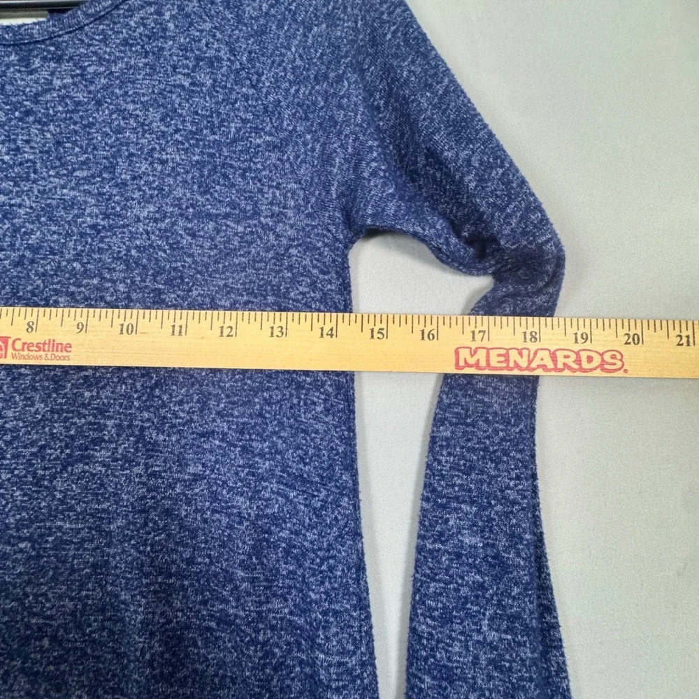 Old Navy Long Sleeve Top Girls XL 14 Blue New Keyhole Back A-Line Knit Shirt